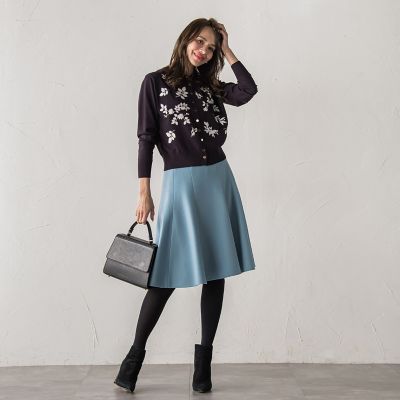 新品ネセセア ボタニカル刺繍カーディガン 新色追加】ボタニカルモチーフ刺繍カーディガン | Viaggio Blu (Women