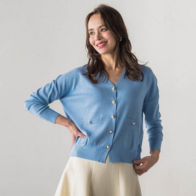 ＜Viaggio Blu (Women)＞ラメＶネックカーディガン