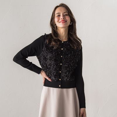 フラワーチュールドッキングカーディガン | Viaggio Blu (Women