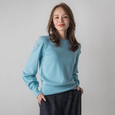 ショルダービジューニット | Viaggio Blu (Women)/ビアッジョブルー