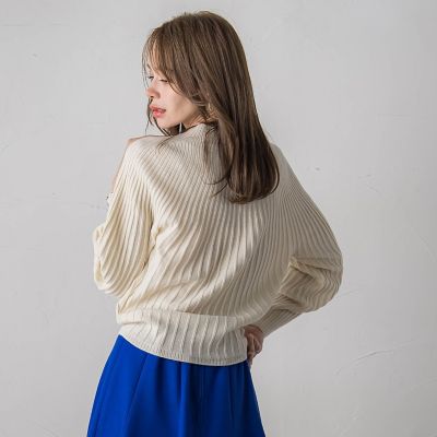 WEB限定カラーあり】ラグランスリーブリブニット | Viaggio Blu