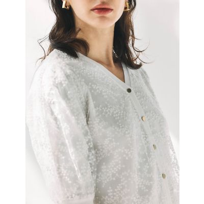 ジプソフィラ刺繍チュールカーディガン | Viaggio Blu (Women