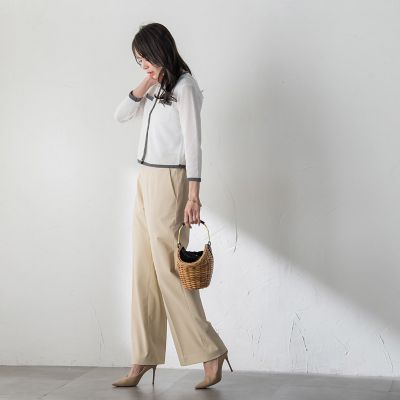 メッシュスパンコールニットカーディガン | Viaggio Blu (Women