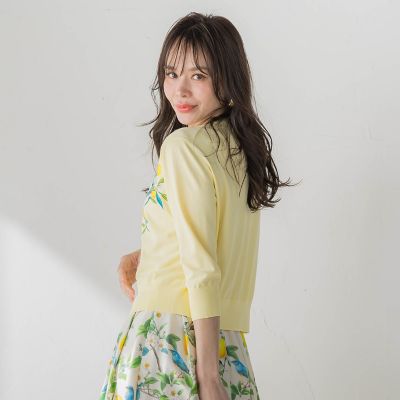 レモン刺繍ニットカーディガン | Viaggio Blu (Women)/ビアッジョ