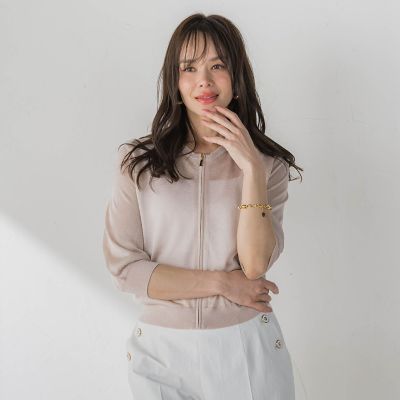 ジップニットブルゾン | Viaggio Blu (Women)/ビアッジョブルー | 三越