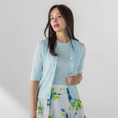 LUCINDAリブニットカーディガン | Viaggio Blu (Women