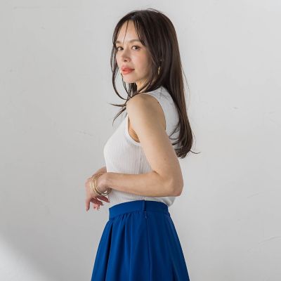 LUCINDAリブノースリーブニット | Viaggio Blu (Women