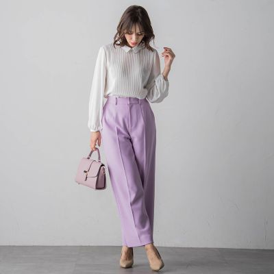 ハイツイストシフォンブラウス≪洗濯機で洗える≫