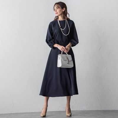 ＭＩＬＩＯＮＥ　ＤＯＵＢＬＥＳＡＴＩＮドルマンスリーブブラウス≪洗濯機で洗える≫
