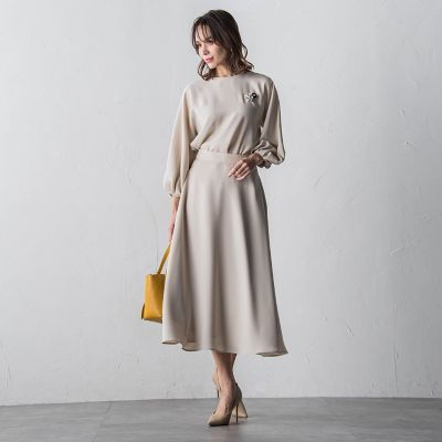 ＭＩＬＩＯＮＥ　ＤＯＵＢＬＥＳＡＴＩＮドルマンスリーブブラウス≪洗濯機で洗える≫