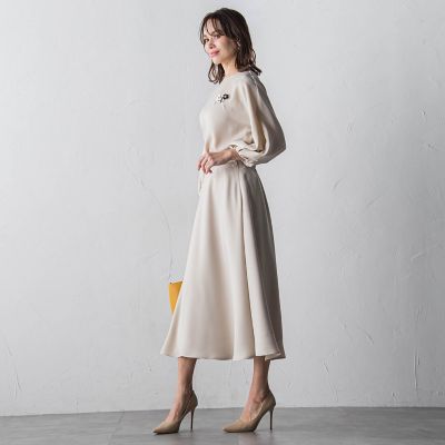 ＭＩＬＩＯＮＥ　ＤＯＵＢＬＥＳＡＴＩＮドルマンスリーブブラウス≪洗濯機で洗える≫
