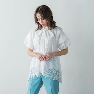 WEB別注】レースブラウス≪手洗い可能≫ | Viaggio Blu