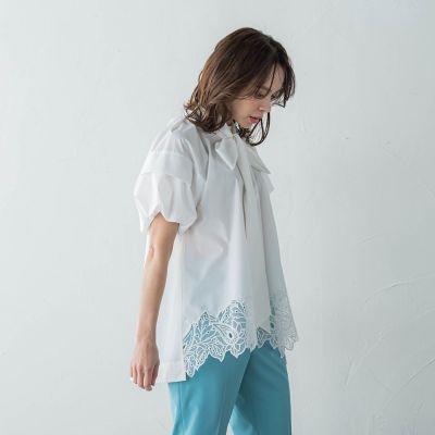 【ＷＥＢ別注】レースブラウス≪手洗い可能≫