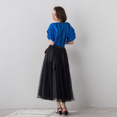 ＴＣブロードフリンジ刺繍ブラウス≪手洗い可能≫