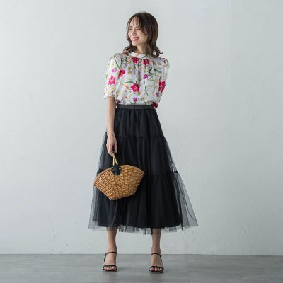 【ＫＥＩＴＡ　ＫＡＷＡＳＡＫＩ　×　Ｖｉａｇｇｉｏ　Ｂｌｕコラボ】Ｗｉｌｄ　ｔｕｌｉｐ　ブラウス