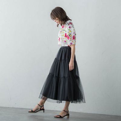 【ＫＥＩＴＡ　ＫＡＷＡＳＡＫＩ　×　Ｖｉａｇｇｉｏ　Ｂｌｕコラボ】Ｗｉｌｄ　ｔｕｌｉｐ　ブラウス