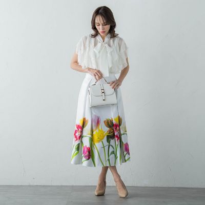シフォンラッフルブラウス≪洗濯機で洗える≫ | Viaggio Blu