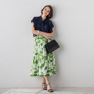 シフォンラッフルブラウス≪洗濯機で洗える≫