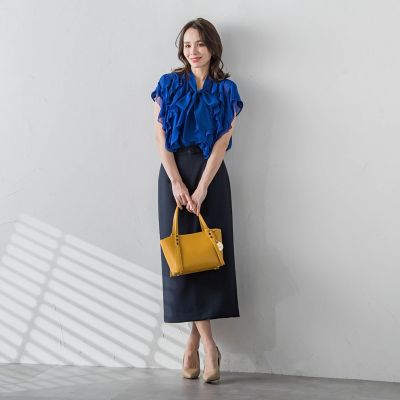 シフォンラッフルブラウス≪洗濯機で洗える≫