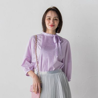 【ＷＥＢ別注】ピンタックブラウス≪洗濯機で洗える≫
