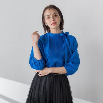【ＷＥＢ別注】ピンタックブラウス≪洗濯機で洗える≫