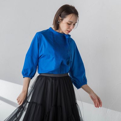 【ＷＥＢ別注】ピンタックブラウス≪洗濯機で洗える≫
