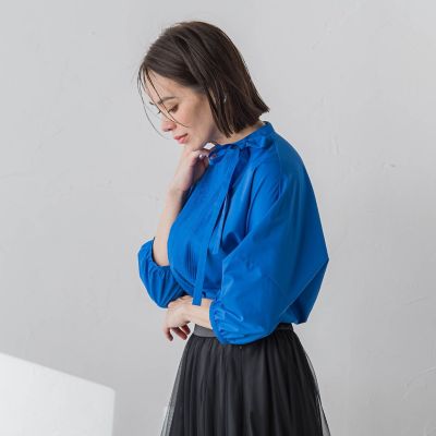 【ＷＥＢ別注】ピンタックブラウス≪洗濯機で洗える≫