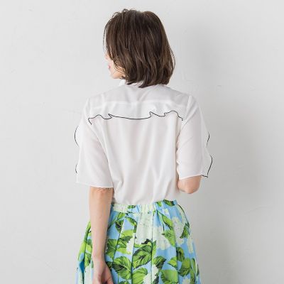 【ＷＥＢ別注】ハイツイストジョーゼットボウタイブラウス≪洗濯機で洗える≫