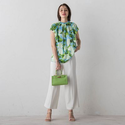 アジサイフリルブラウス≪洗濯機で洗える≫