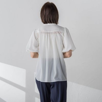 ストレッチデシンブラウス≪洗濯機で洗える≫