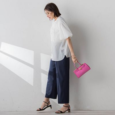 ストレッチデシンブラウス≪洗濯機で洗える≫