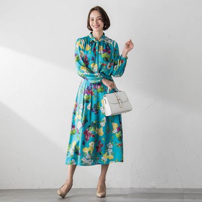 【ＷＥＢ限定カラーあり】フルーツプリントブラウス≪セットアップ対応／洗濯機で洗える≫