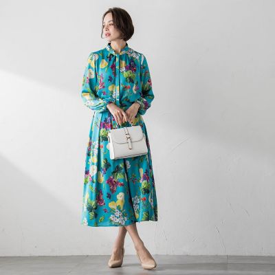【ＷＥＢ限定カラーあり】フルーツプリントブラウス≪セットアップ対応／洗濯機で洗える≫
