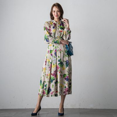 【ＷＥＢ限定カラーあり】フルーツプリントブラウス≪セットアップ対応／洗濯機で洗える≫