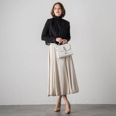 チュールフリルブラウス≪セットアップ対応／洗濯機で洗える≫