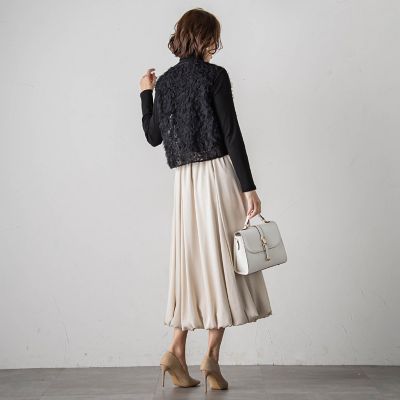 チュールフリルブラウス≪セットアップ対応／洗濯機で洗える≫