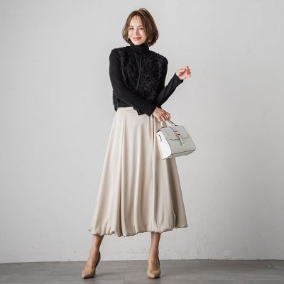チュールフリルブラウス≪セットアップ対応／洗濯機で洗える≫