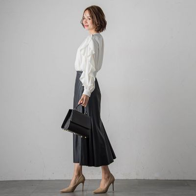 フレンチキス袖フリルブラウス≪洗濯機で洗える≫