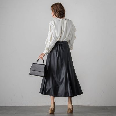 フレンチキス袖フリルブラウス≪洗濯機で洗える≫