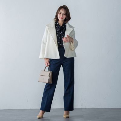 フェザージャガードドットブラウス≪洗濯機で洗える≫