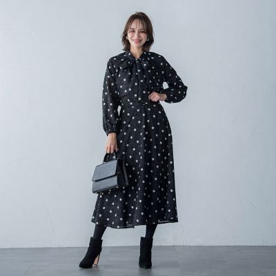 フェザージャガードドットブラウス≪洗濯機で洗える≫