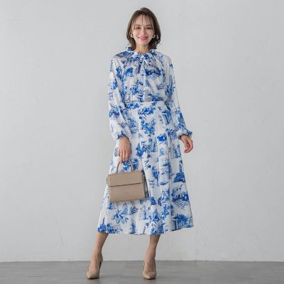 【ＷＥＢ限定カラーあり】カプリプリントブラウス≪洗濯機で洗える≫