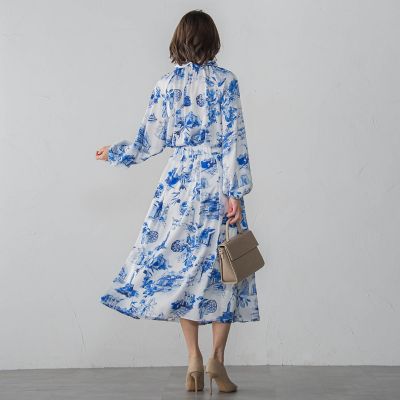 【ＷＥＢ限定カラーあり】カプリプリントブラウス≪洗濯機で洗える≫