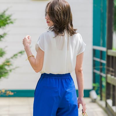 シフォンティアードブラウス≪洗濯機で洗える≫