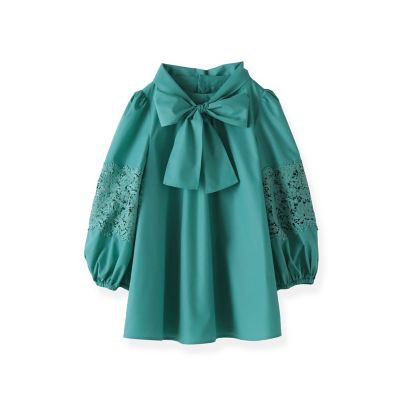 ＜Viaggio Blu (Women)＞袖レースブラウス≪洗濯機で洗える≫
