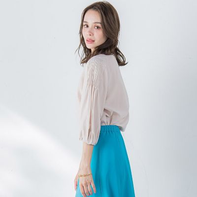 ドライシアーピンタックブラウス≪洗濯機で洗える≫
