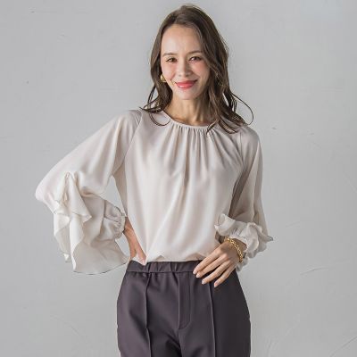 ラッフルブラウス≪洗濯機で洗える≫ | Viaggio Blu (Women