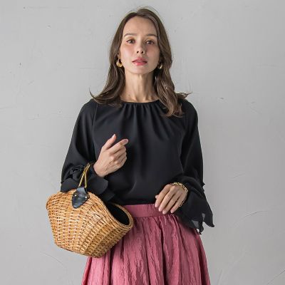 ラッフルブラウス≪洗濯機で洗える≫ | Viaggio Blu (Women