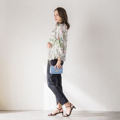 バタフライプリントブラウス≪洗濯機で洗える≫ | Viaggio Blu (Women