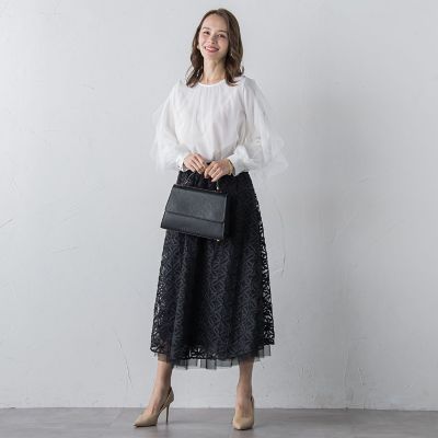 チュールレイヤードブラウス≪洗濯機で洗える≫ | Viaggio Blu (Women